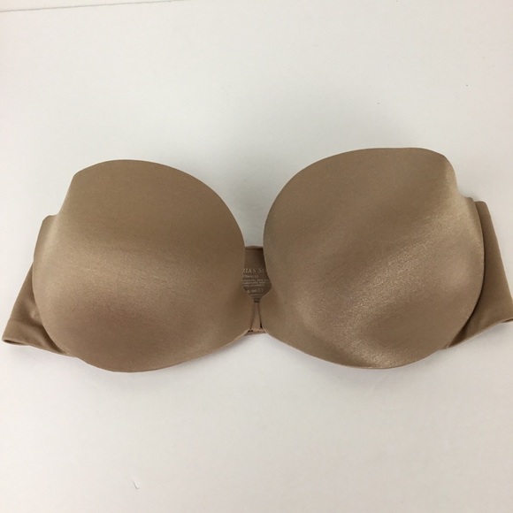 Victoria’s Secret strapless bra size 34C Nude Beige Front Close - Picture 1 of 5